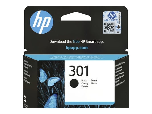 HP 301 original Ink cartridge CH561EE 310 black standard capacity 3ml 190 pages 1-pack Blister multi tag