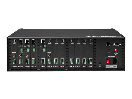 LINDY 12 Slot Seamless Modular Matrix Chassis HDBaseT & HDMI 2.0 HDCP 2.2 supported boards