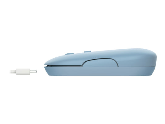 TRUST Souris sans fil PUCK Ultra-plate rechargeable - Bleue
