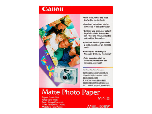 CANON MP-101 matte photo  papier 170g/m2 A4 50 feuilles pack de 1