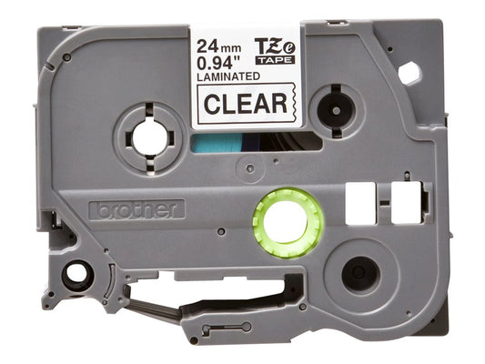 BROTHER P-TOUCH TZE-151 noir sur clear 24mm
