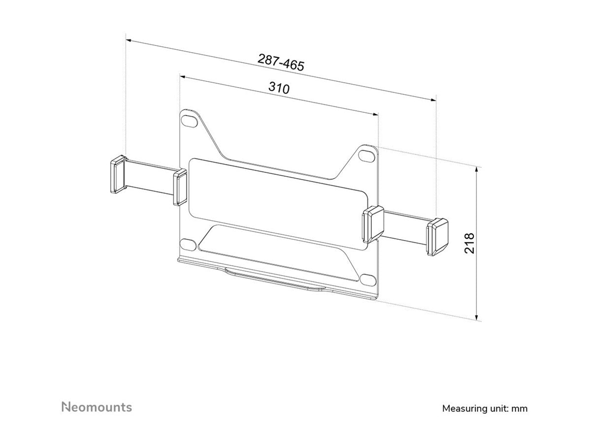 NEOMOUNTS ADS20-425BL1 Support dordinateur portable 11.6-17.3p - VESA - universel