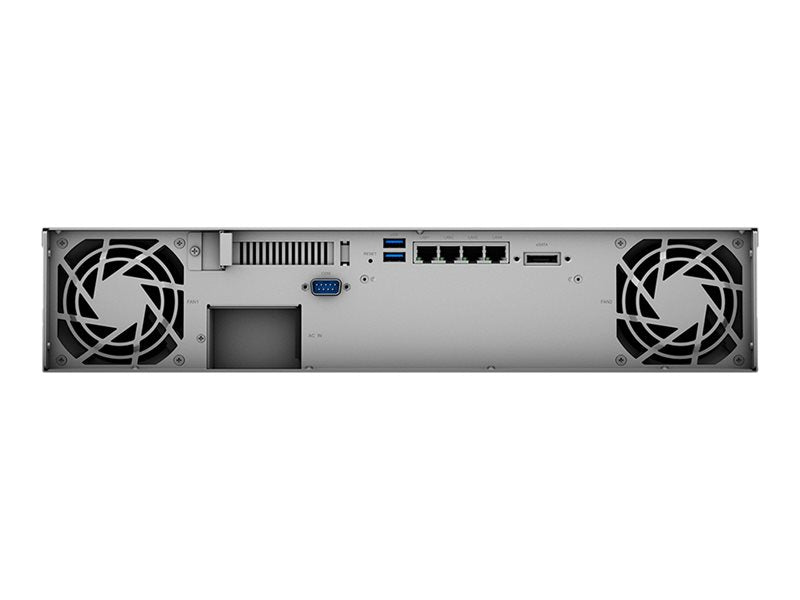 SYNOLOGY RS1221RP+ 8-Bay NAS-Rackmount AMD Ryzen V1500B quad-core 2.2GHz 4Go DDR4 up to 32Go RJ-45 4x1GbE 2xUSB 3.2 1xeSATA