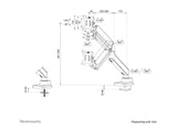 NEOMOUNTS DS70-450BL1 Support décran à fixer 17-42p - ressort à gaz - Topfix - arrêt 180