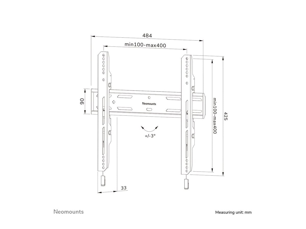 NEOMOUNTS WL30S-850BL14 Support pour écran mural 32-75p - fixe - verrouillable - installation rapide