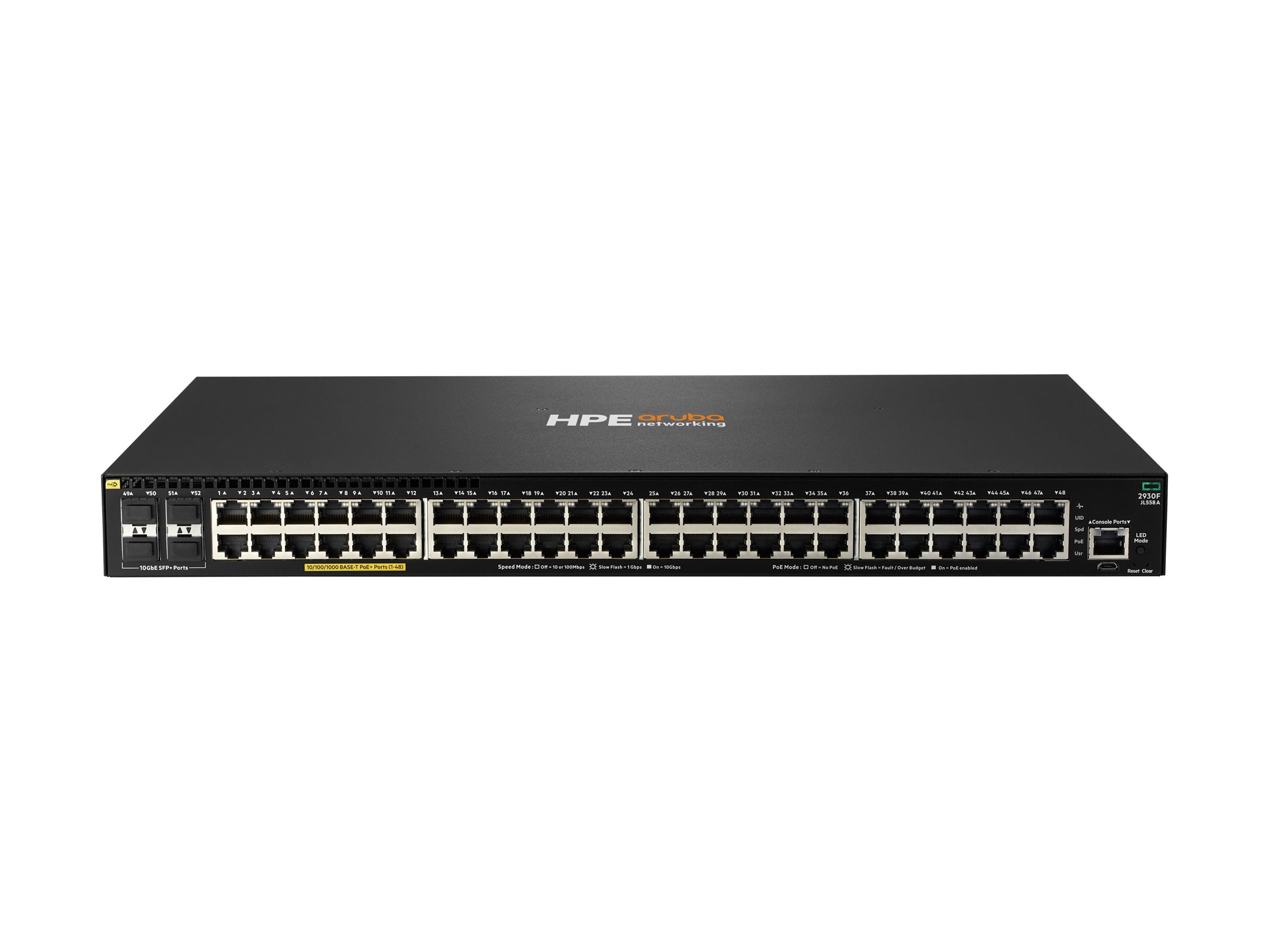 HPE Aruba 2930F 48GPoE+4SFP+740W Swch Europe - English localization