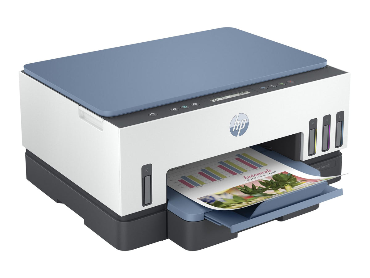 HP Smart Tank 7006 All-in-One MFP colour inkjet refillable 216x297mm A4 13ppm Copy 15ppm Print 250sheets USB Wi-Fi Bluetooth
