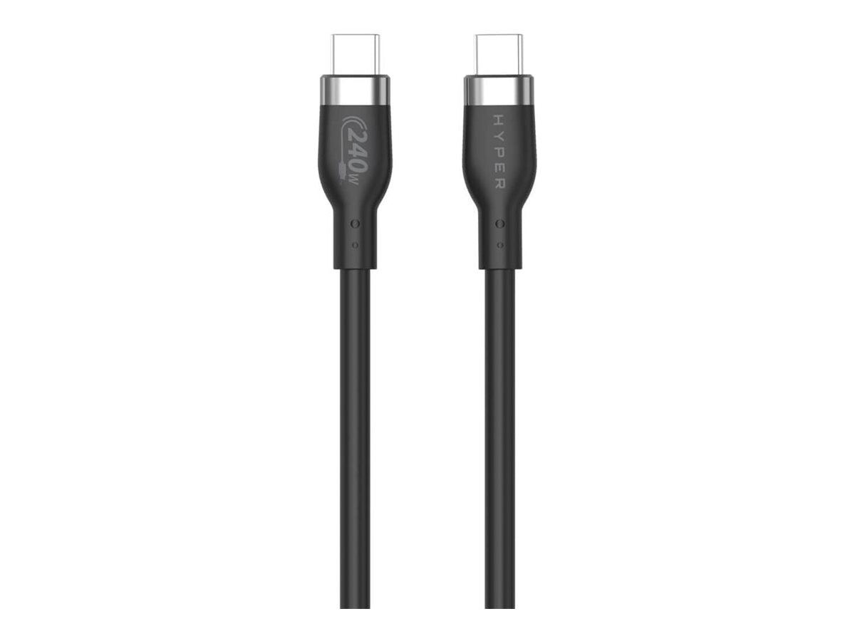 TARGUS HYPER 1M Silicone 240W USB-C Charging Cable - Black