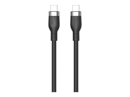 TARGUS HYPER 1M Silicone 240W USB-C Charging Cable - Black