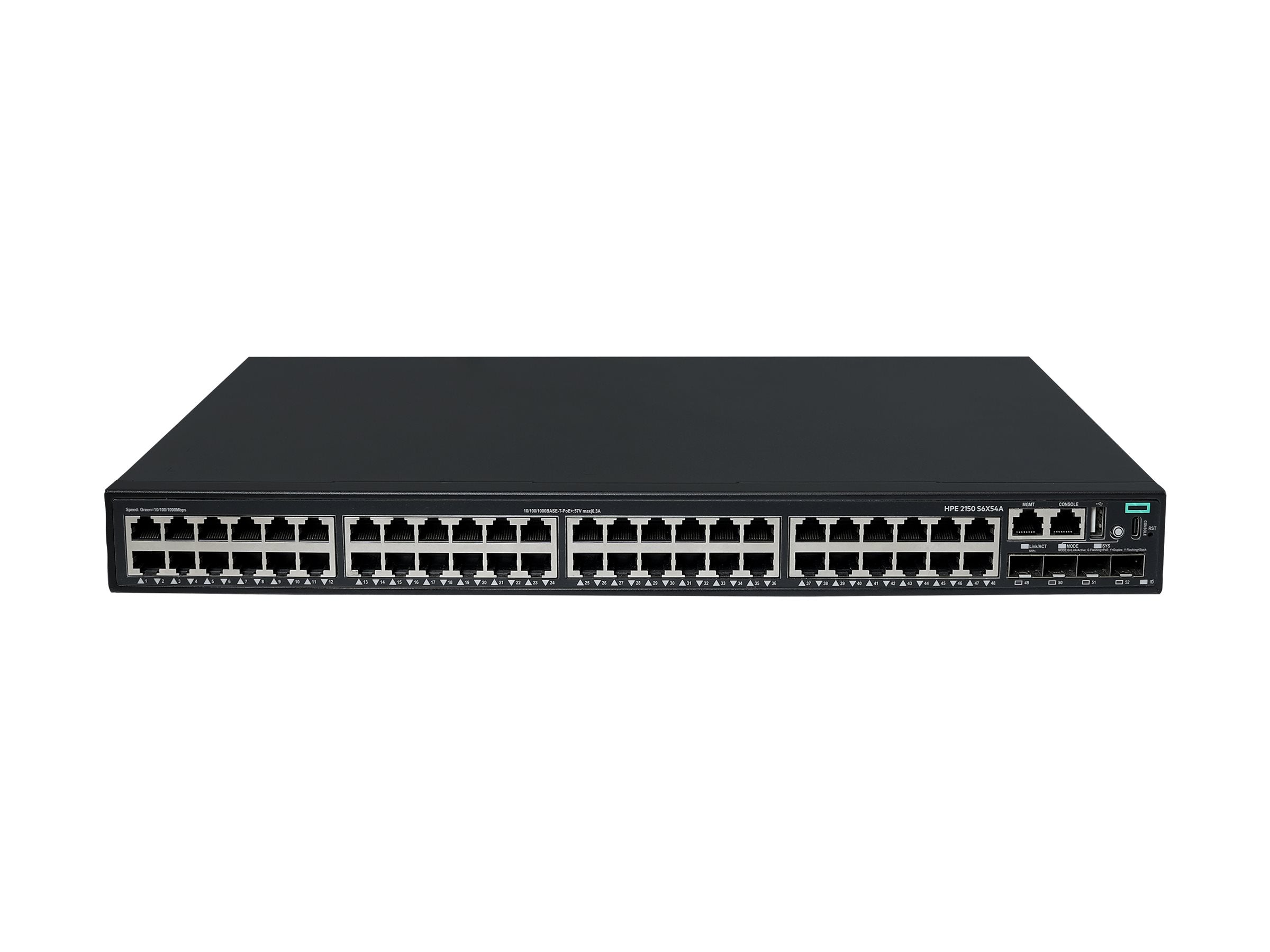 HPE Networking CW 2150 48p 10M/100M/1G PoE+ 4p SFP+ 1G/10G 770W Switch EU en