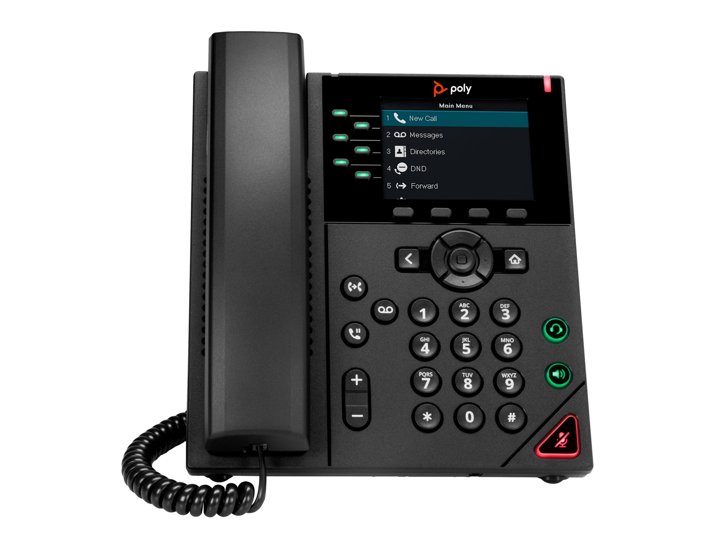 POLY VVX 350 téléphone de bureau IP PoE - 6 lignes SIP