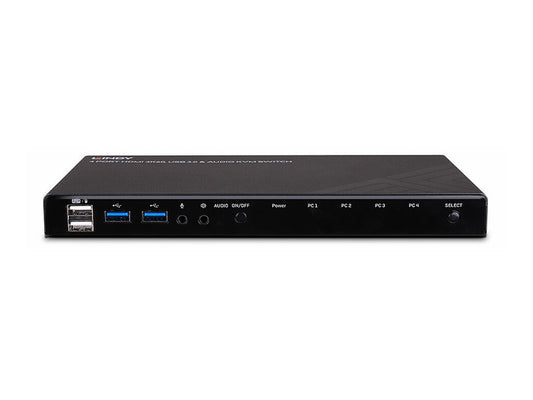 LINDY KVM Switch HDMI 4K60 USB 3.0 & Audio 4 Port