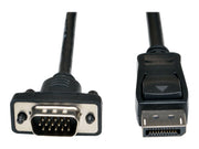 EATON TRIPPLITE DisplayPort 1.2 to VGA Active Adapter Cable DP with Latches to HD15 M/M 6ft. 1.8m