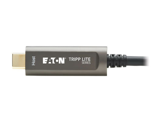 EATON TRIPPLITE USB-C AOC Cable M/M - USB 3.2 Gen 2 10 Gbps Plenum-Rated Fiber Active Optical Cable - Black 10m