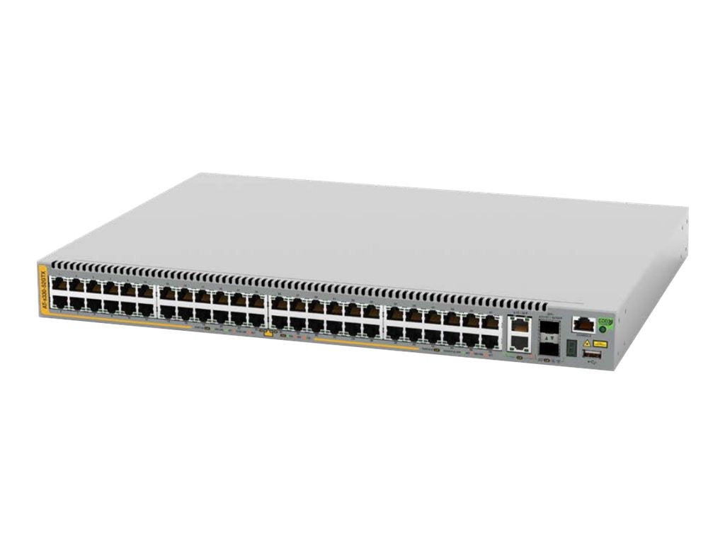 ALLIED L3 Stackable Switch 48x 10/100/1000-T 2x 1/2.5/5/10G-T 2x SFP+ Ports and a single fixed PSU EU Power Cord (P)