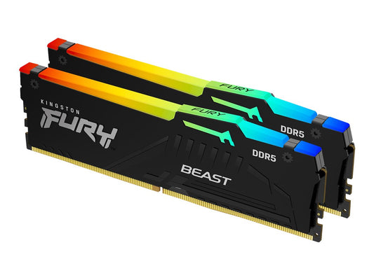 KINGSTON 32Go 6000MT/s DDR5 CL30 DIMM Kit of 2 FURY Beast RGB XMP