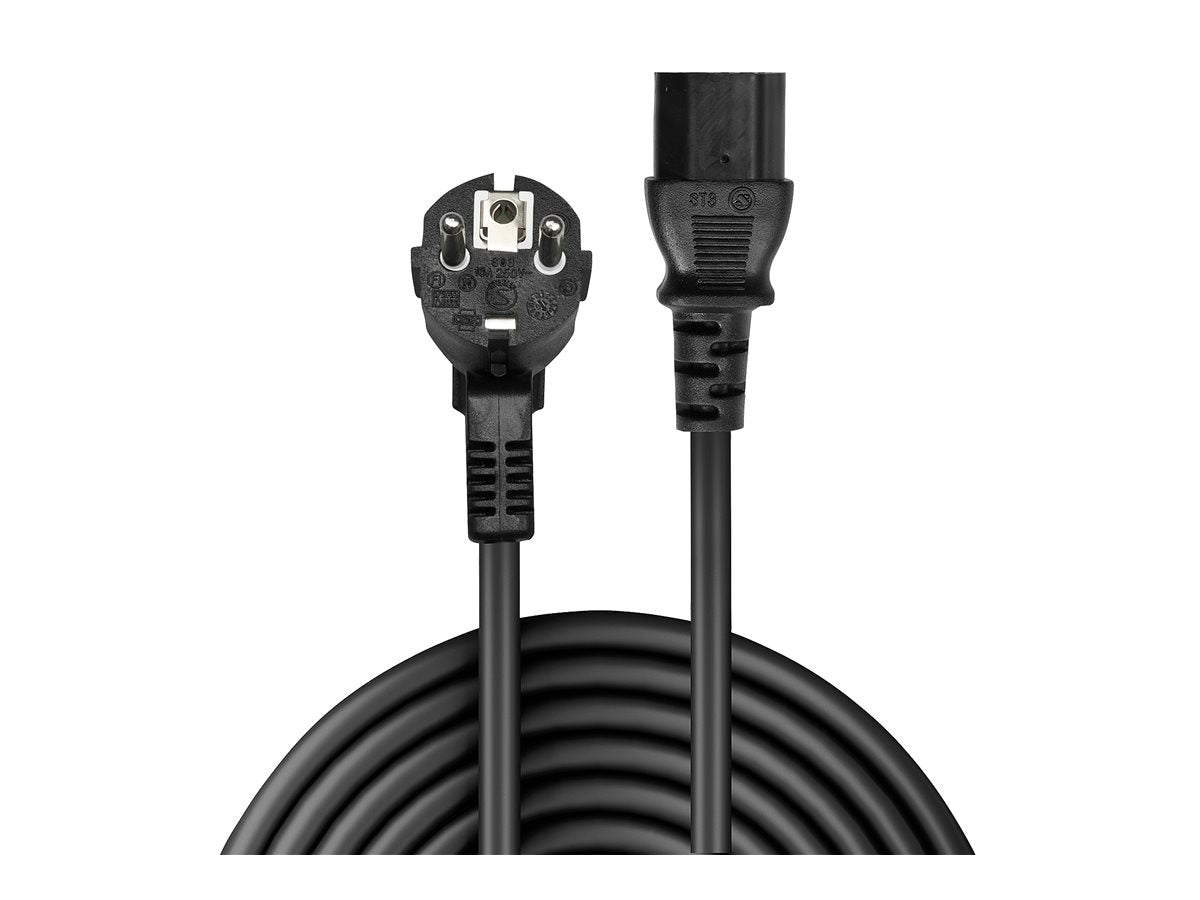 LINDY IEC-Mains lead 2m Schuko 2 Pin Plug to IEC C13