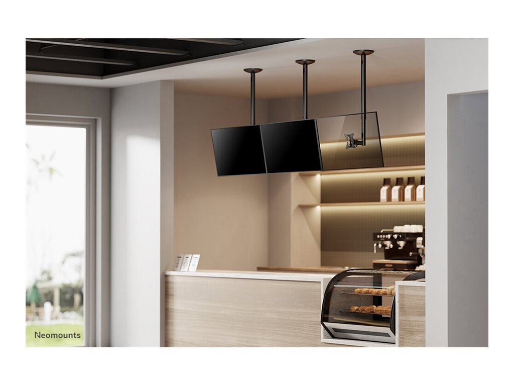 NEOMOUNTS FPMA-C050BLACK Support de plafond pour écran de 10-30p - h 60-85 cm