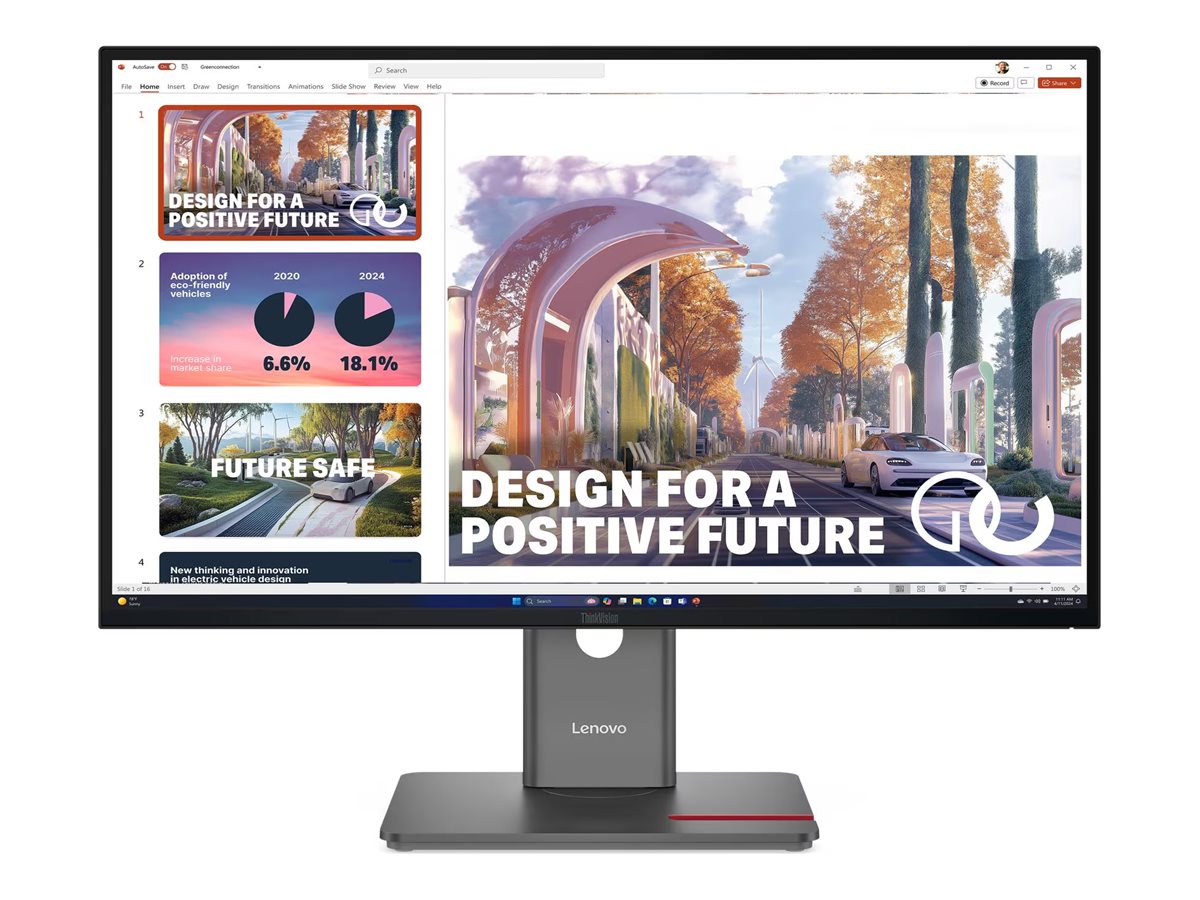 LENOVO ThinkVision P27QD-40 LED Écran 27p 2560x1440 QHD 120Hz IPS 350cd/m2 1500:1 4ms HDMI DisplayPort DaisyChain USB-C Dock