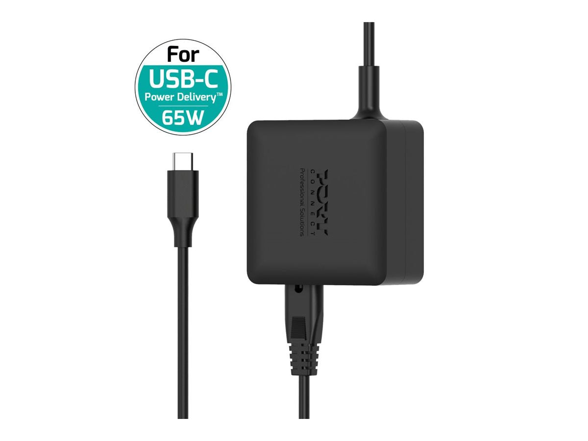 PORT DESIGNS Power Supply GaN 65W - TYPE C - AC CABLE - EU