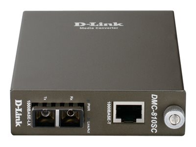 D-LINK CONVERTISSEUR DE MEDIA 1000 BASE-T VERS FIBRE MONOMODE 1000BASE-LX CONNECTEURS SC