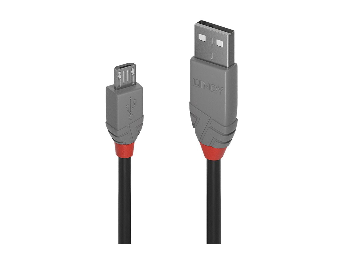 LINDY Câble USB 2.0 type A vers Micro-B Anthra Line 0.2m