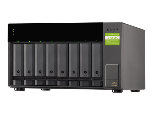 QNAP TL-D800C 8-bay desktop USB-C 3.1 Gen2 10Gbps JBOD expansion unit