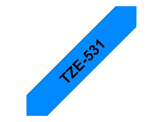 BROTHER P-TOUCH TZE-531 noir sur bleu 12mm