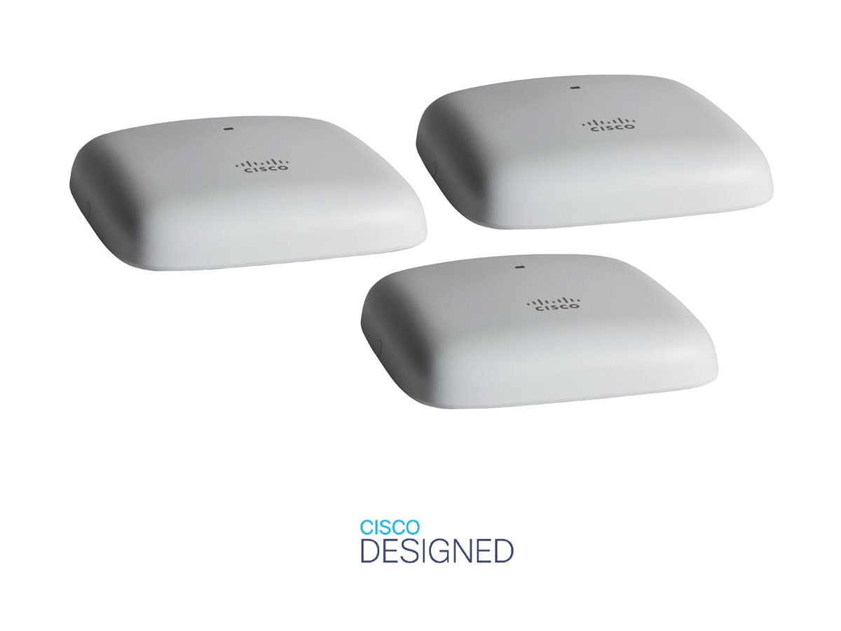 CISCO Business W140AC 802.11ac 2x2 Wave 2 Access Point Ceiling Mount 3 Pack
