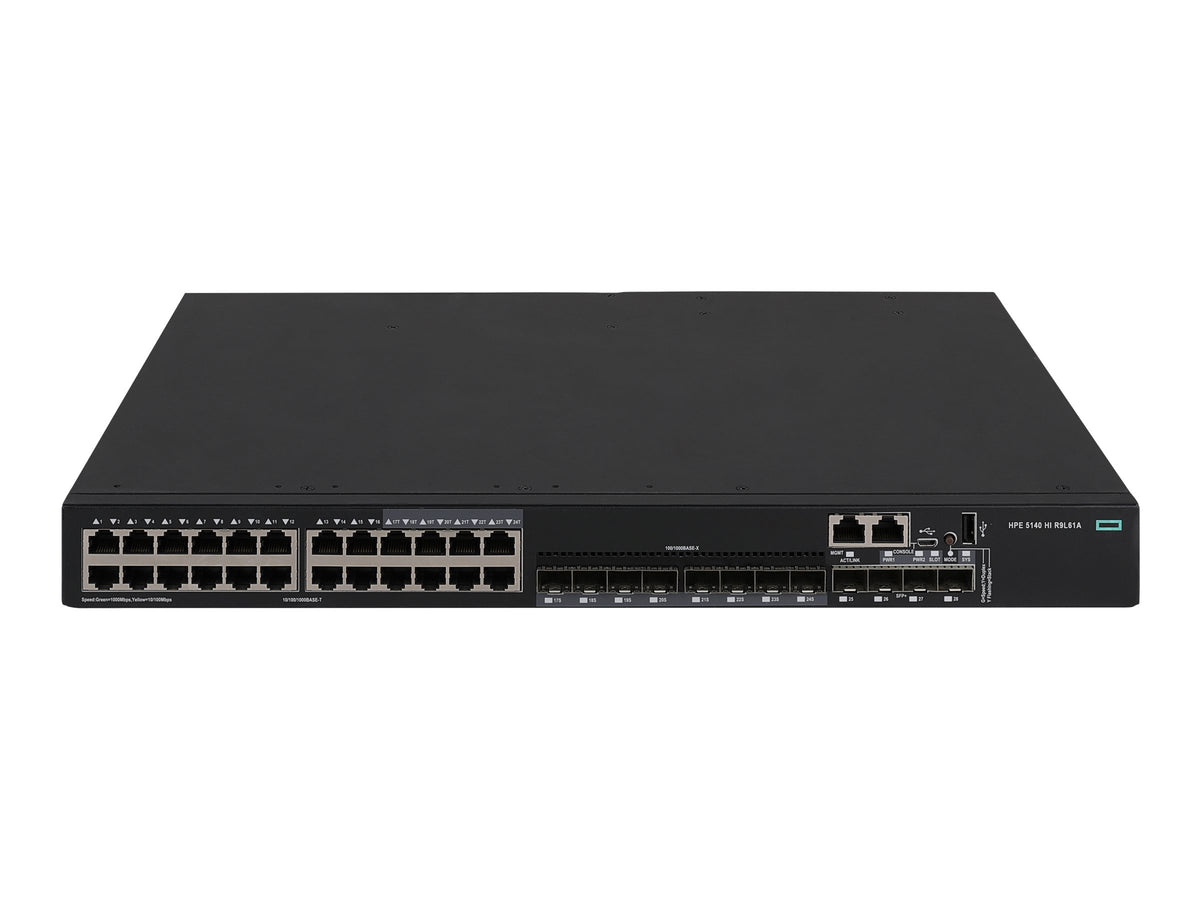 HPE FlexNetwork 5140 HI Switch 24G 4 SFP+ Ports 1 Slot without PSU