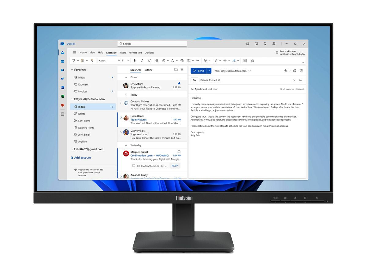 LENOVO ThinkVision S24-4e 23.8inch IPS WLED QHD 250cd/m2 4ms HDMI VGA