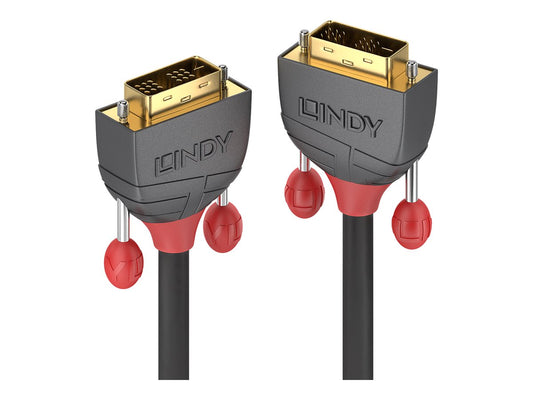 LINDY 10m DVI-I Cable M/M Anthra Line DVI-I 18+5 Single Link Digital + Analogue
