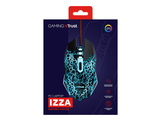 TRUST Souris gaming filaire IZZA rétroéclairée - Noire