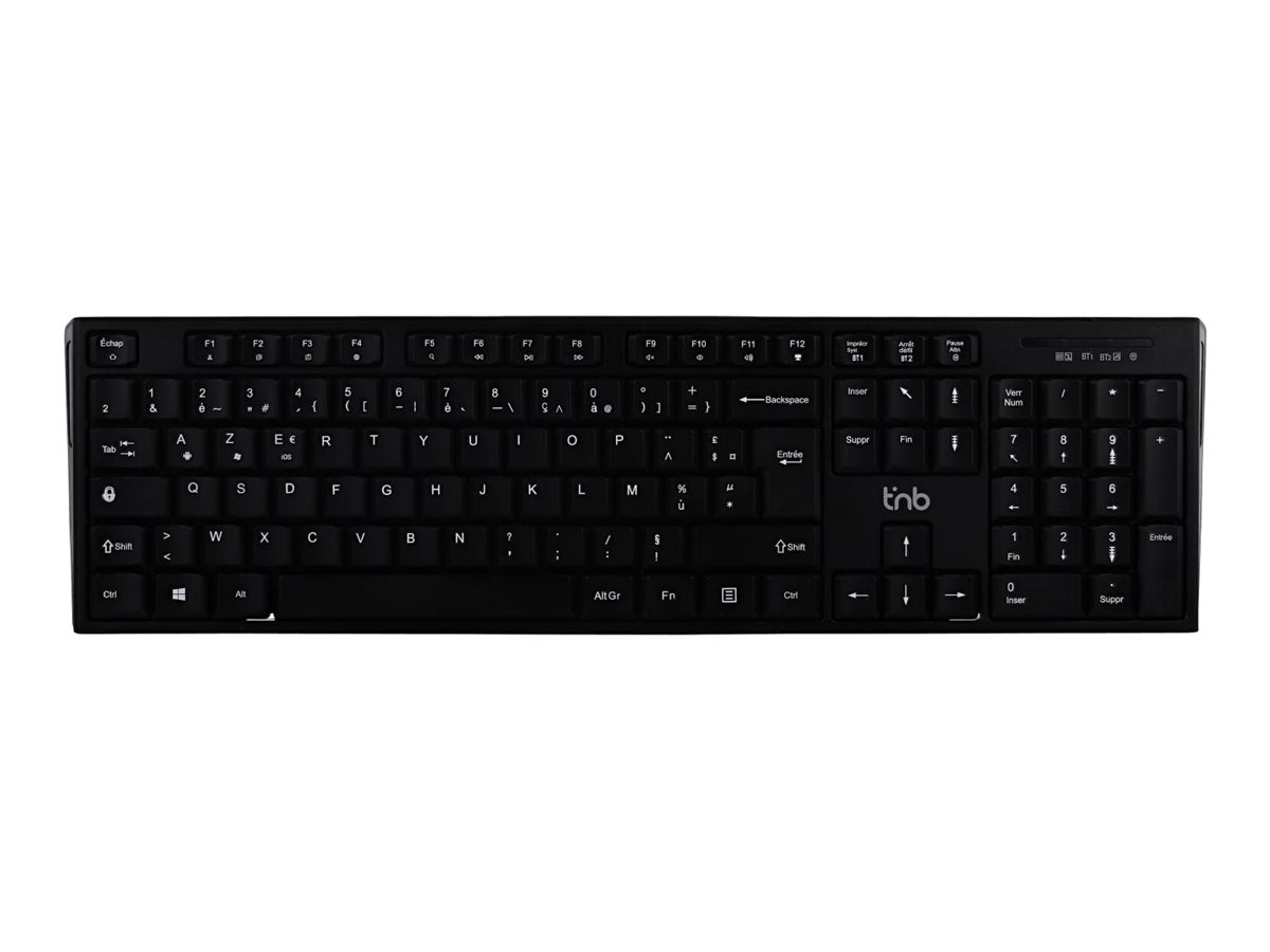 TNB CLASSY Rechargeable wireless keyboard Bluetooth + USB-A 2.4Ghz AZERTY (FR)