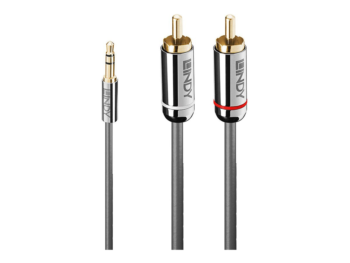 LINDY Cromo Line Audio Cable Stereo 3.5mm-RCA M-M 1m anthrazit
