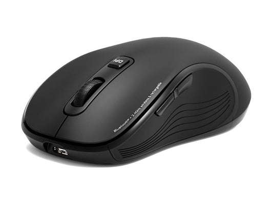 PORT DESIGNS Bluetooth + 2.4GHz wireless and rechargeable Ergo Soft mouse with inclined design for natural hand position