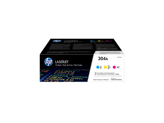 HP 304A original Toner cartridge CF372AM cyan magenta yellow standard capacity 3 x 2.800 pages 3-pack