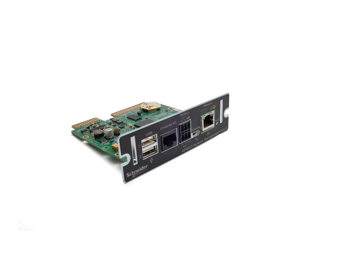 APC Network Management Card 3 with Environmental Monitoring and Modbus Remote management adapter SmartSlot Gigabit Ethernet