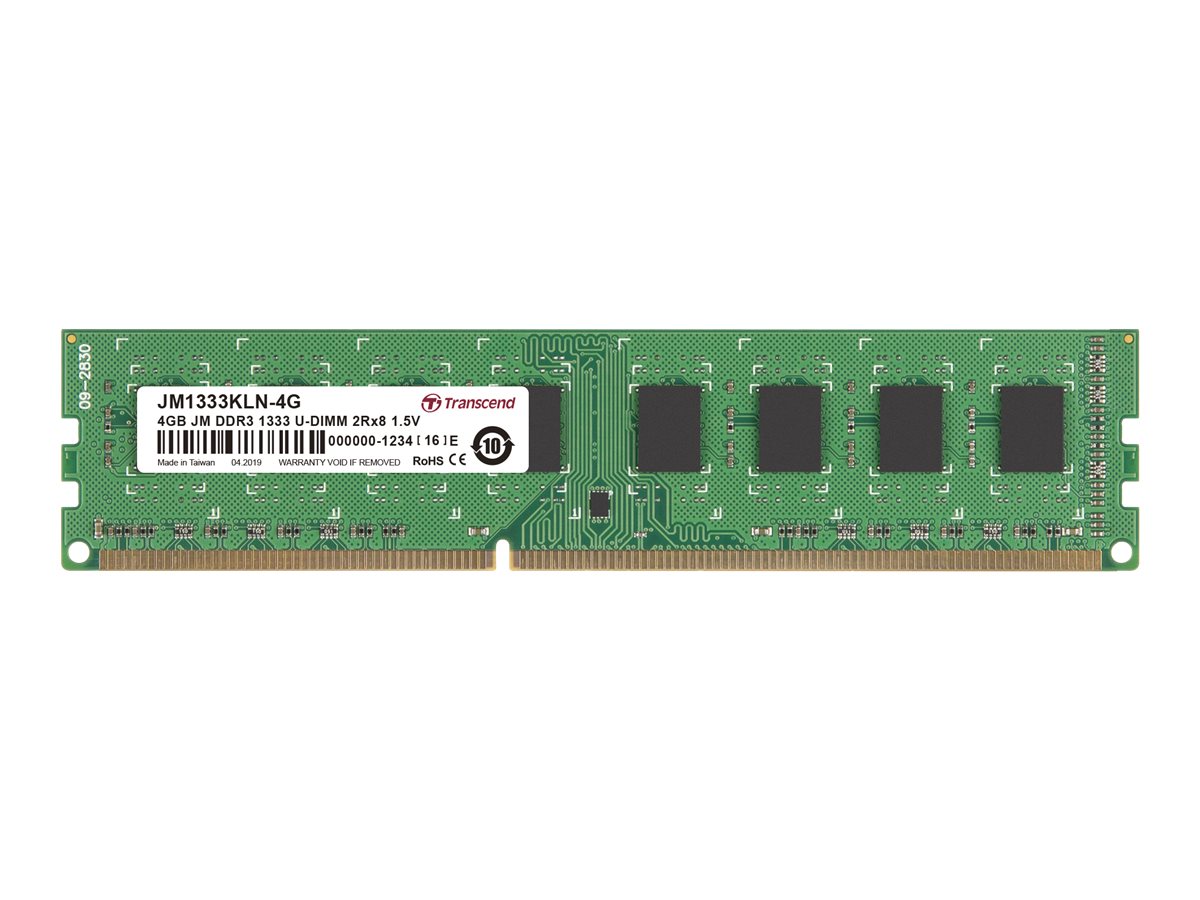 TRANSCEND DDR3 1333Mhz 4Go JetRam KLN PC3-10600 - CL9 - 1.5 V DIMM 240-Pins