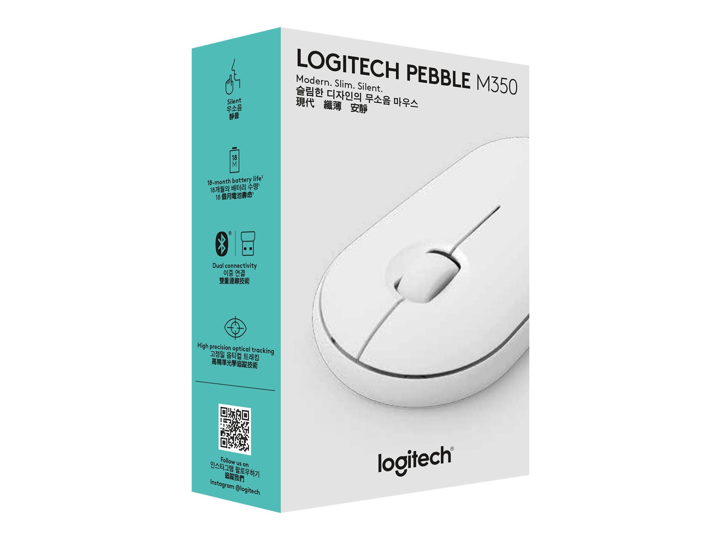 LOGITECH Pebble M350 Wireless Mouse - OFF-WHITE - EMEA