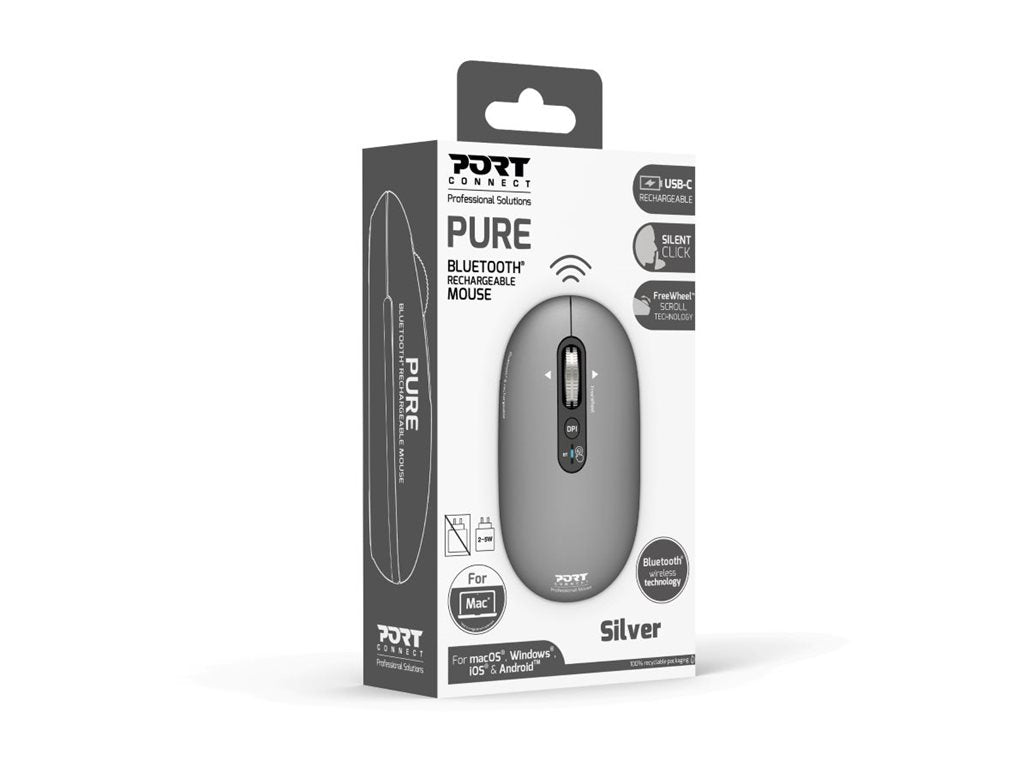 PORT DESIGNS Mouse Rechargeable Bluetooth Pure Mac