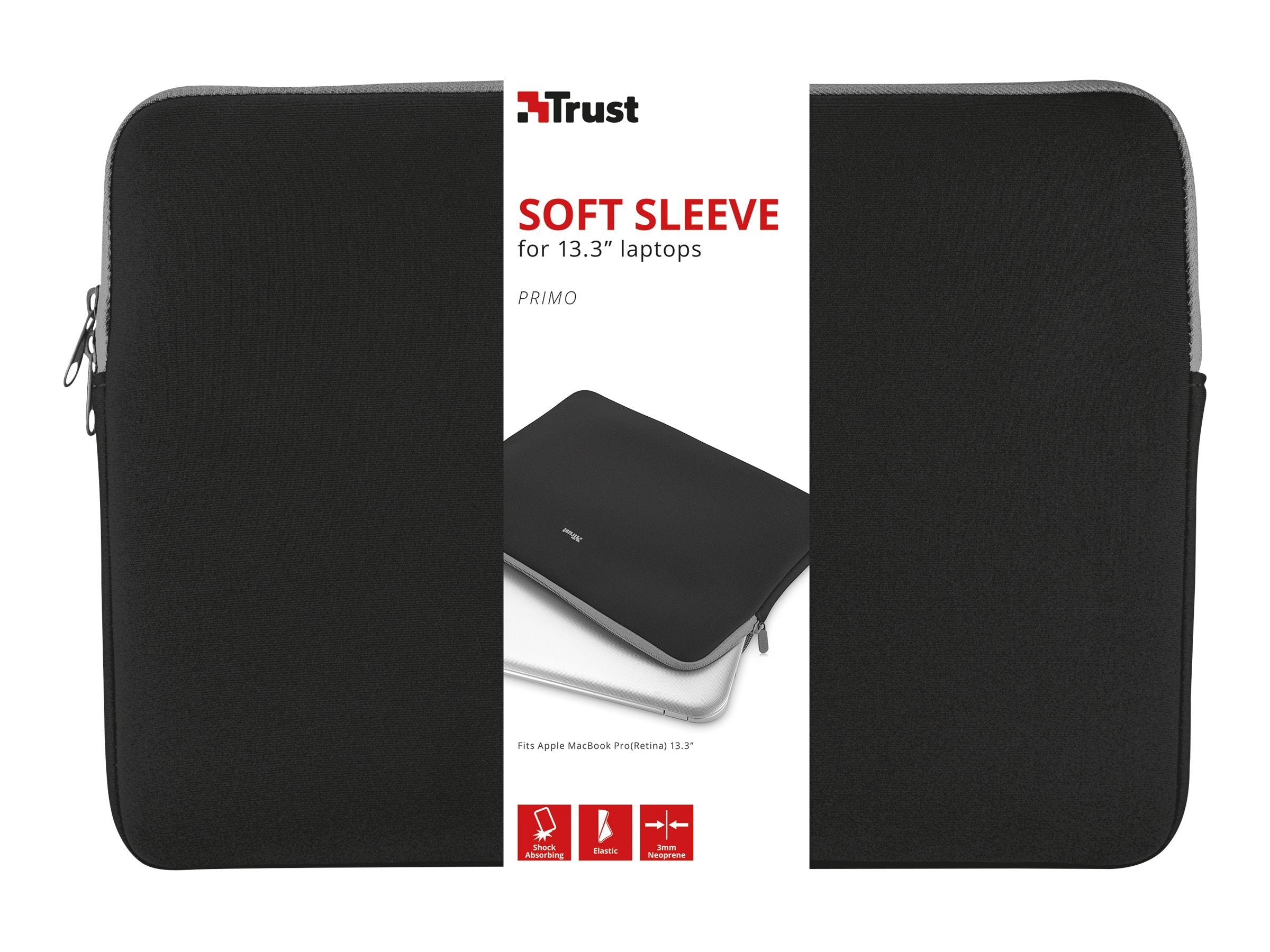 TRUST Housse de protection PRIMO pour ordinateur portable 13.3p - noire