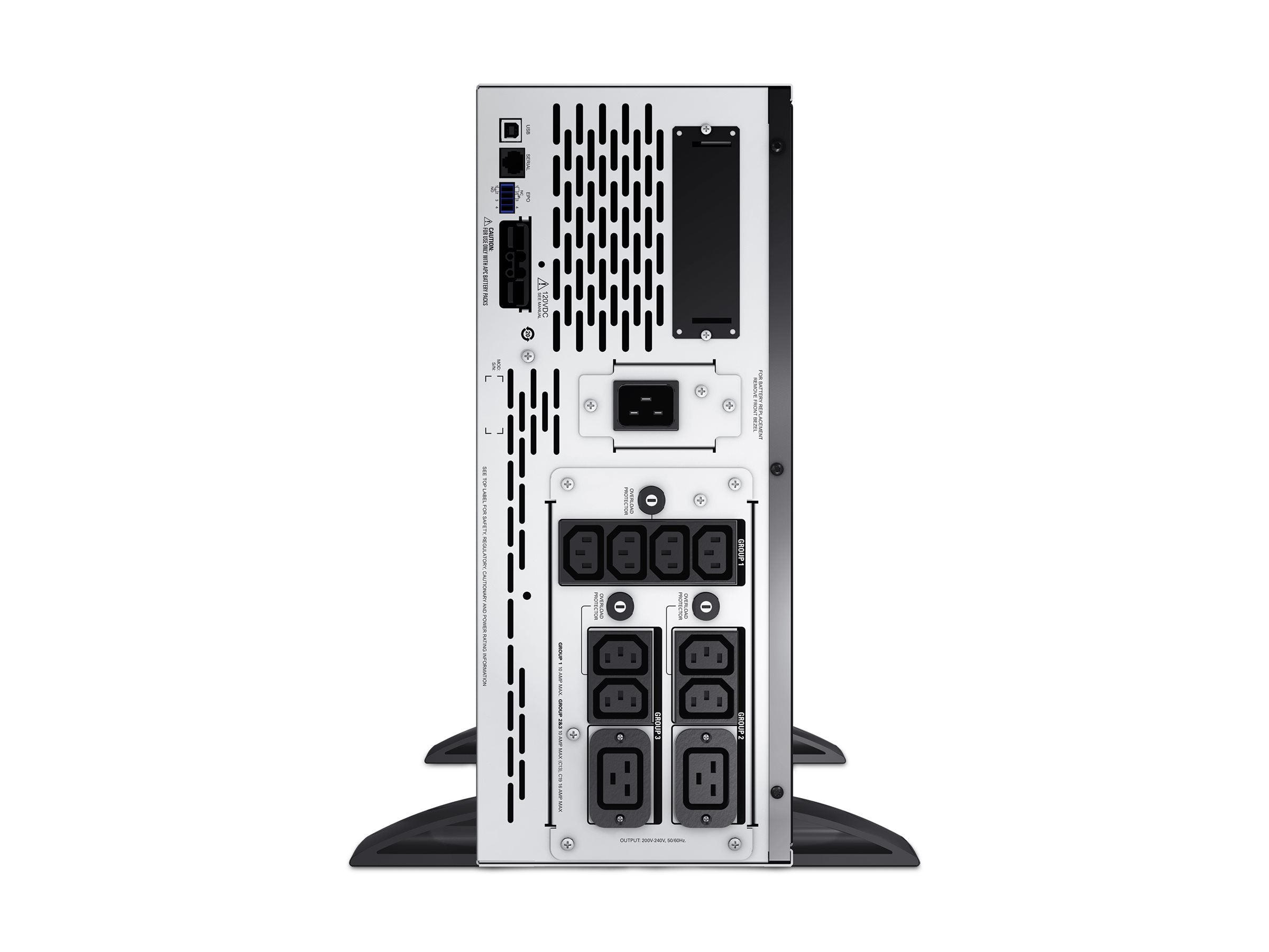 APC Smart-UPS X 3000 Rack/Tower LCD UPS Rack AC 208/230V 2700Watt 3000VA 1-phase RS-232 USB output connectors 12 4U Black