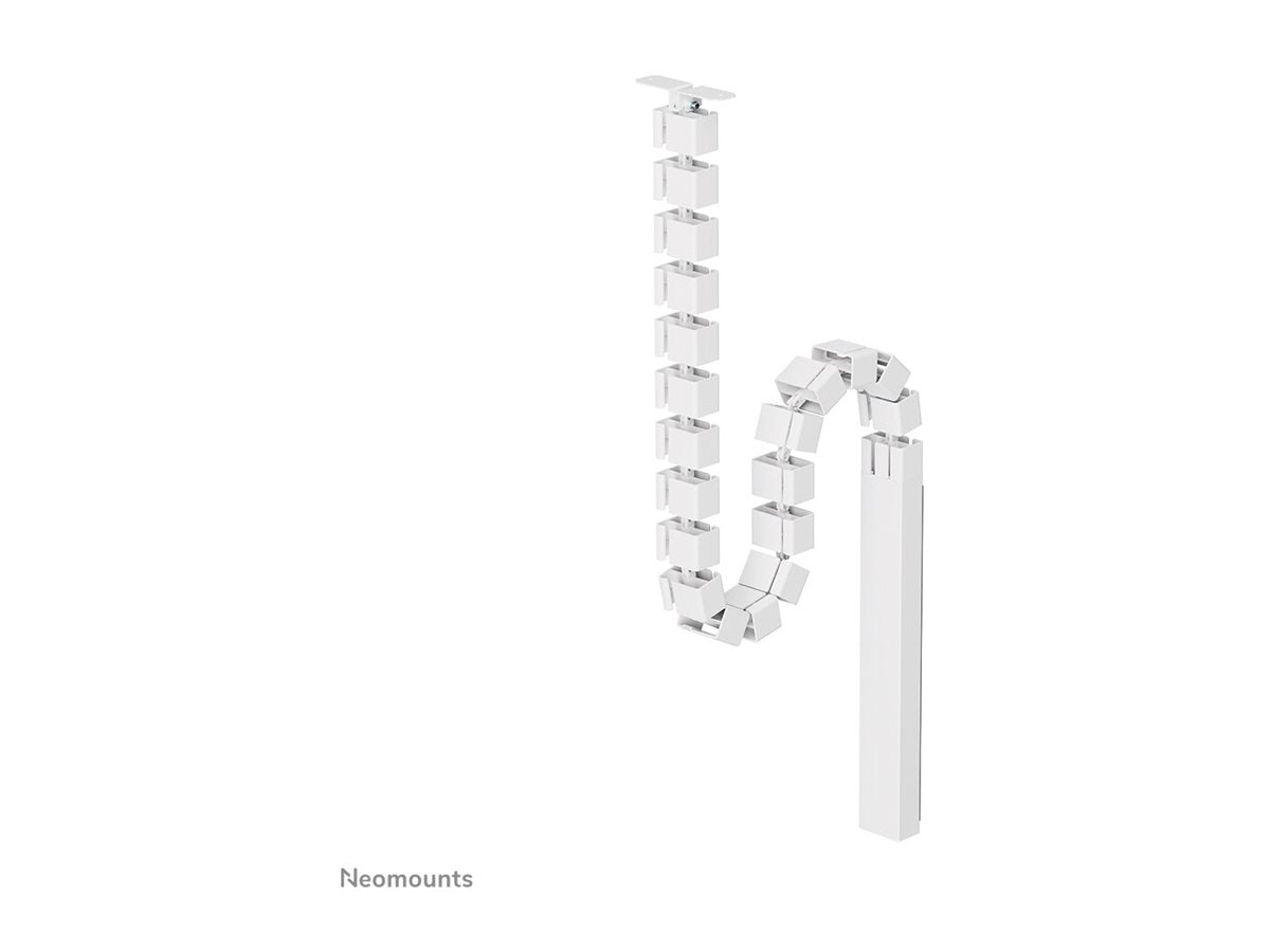NEOMOUNTS Magnetic Cable Cover for sit/stand desk frames screw mounted magnetic channel white