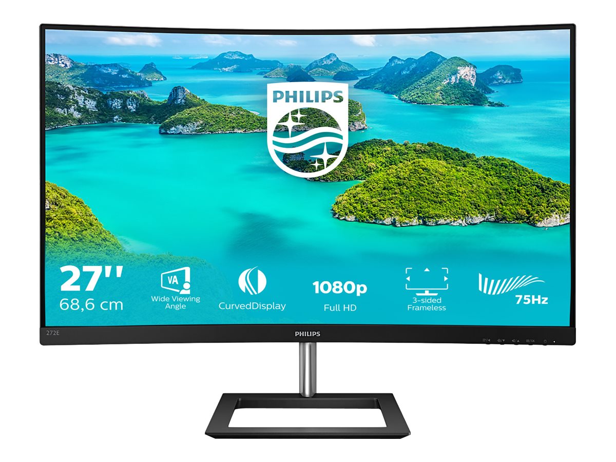 PHILIPS 272E1CA/00 - 27pcs - INCURVE - 1920 x 1080 Full HD (1080p) - VA - 250 cd/m2 - 3000:1 - 4 ms - HDMI, VG DP -HP