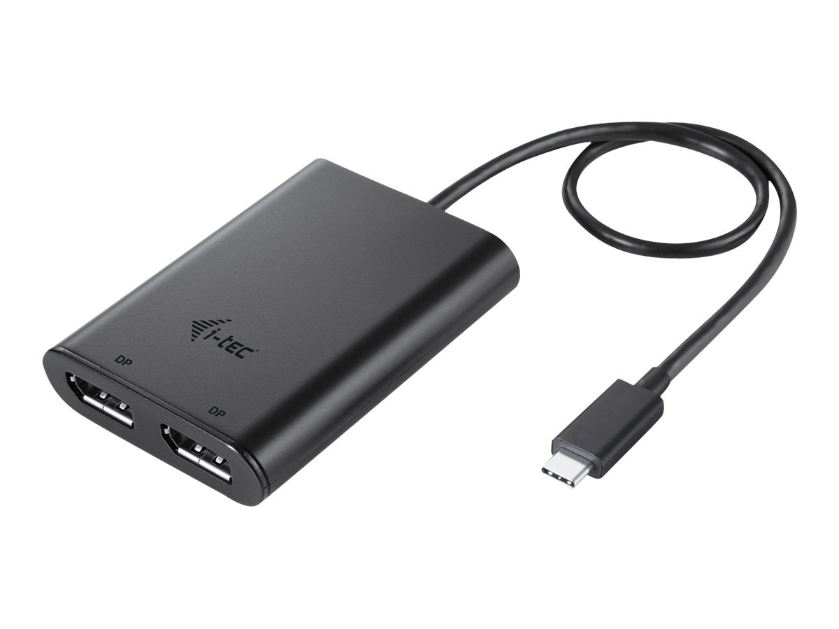 I-TEC USB C to Dual DisplayPort VideoAdapter 2xDisplayPort 4K Ultra HD compatible with Thunderbolt 3