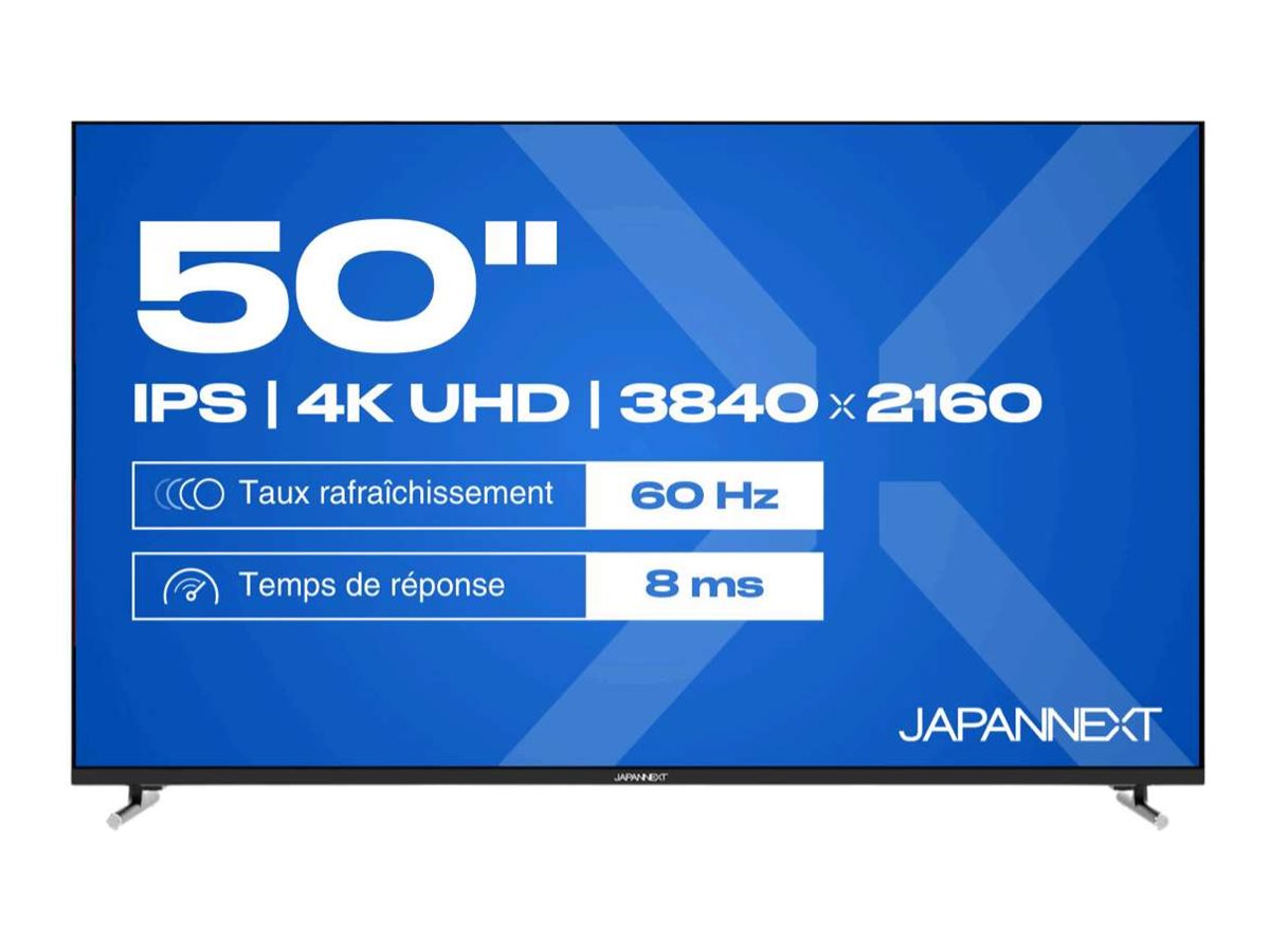 JAPANNEXT JNIPS500UHD60F Ecran LED 50 UHD (3840x2160) à 60Hz  IPS(FFS)  300 cd/