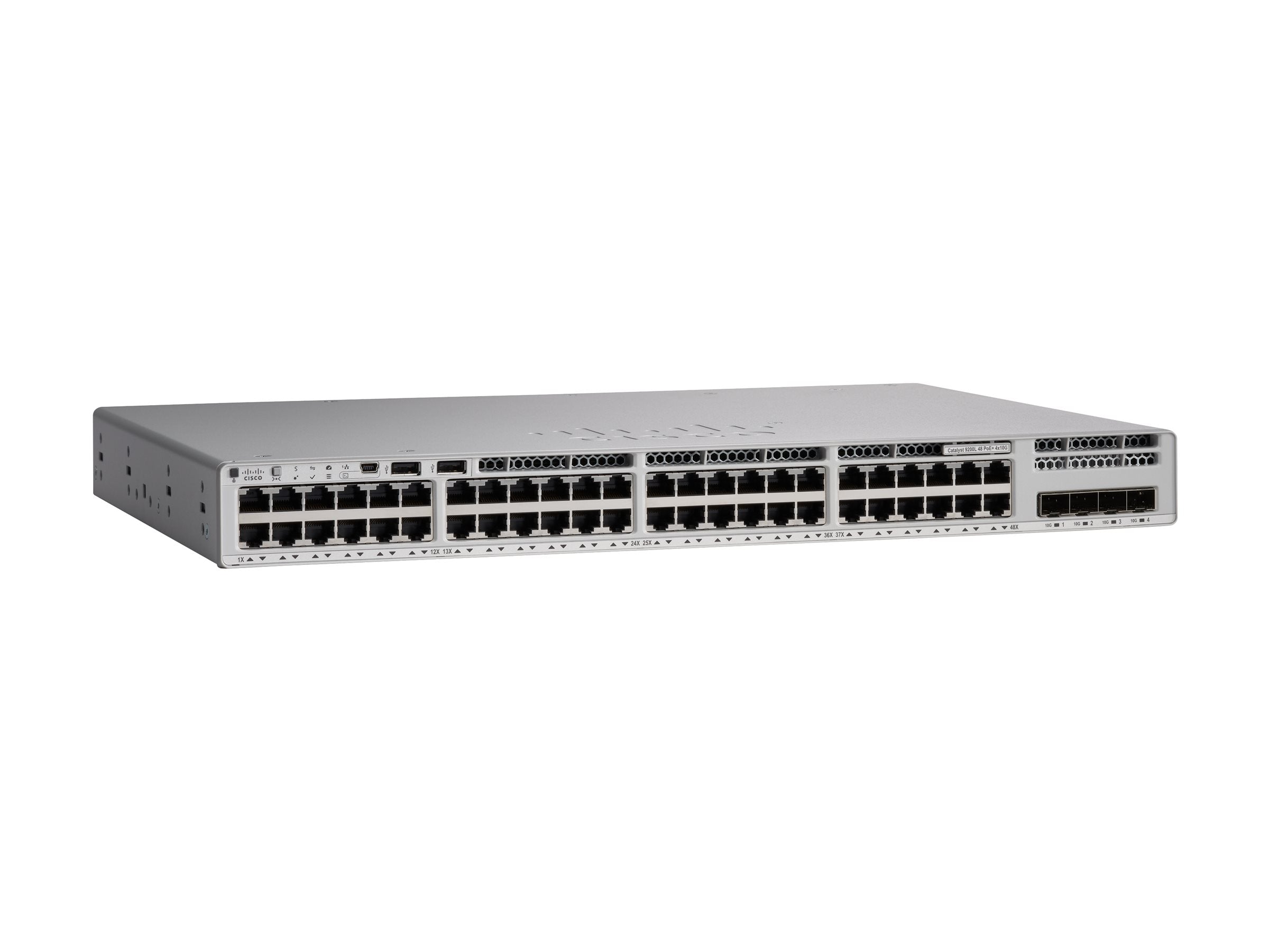 CISCO Catalyst 9200L 48-port Partial PoE 4 x 10Gbps NW Essentials
