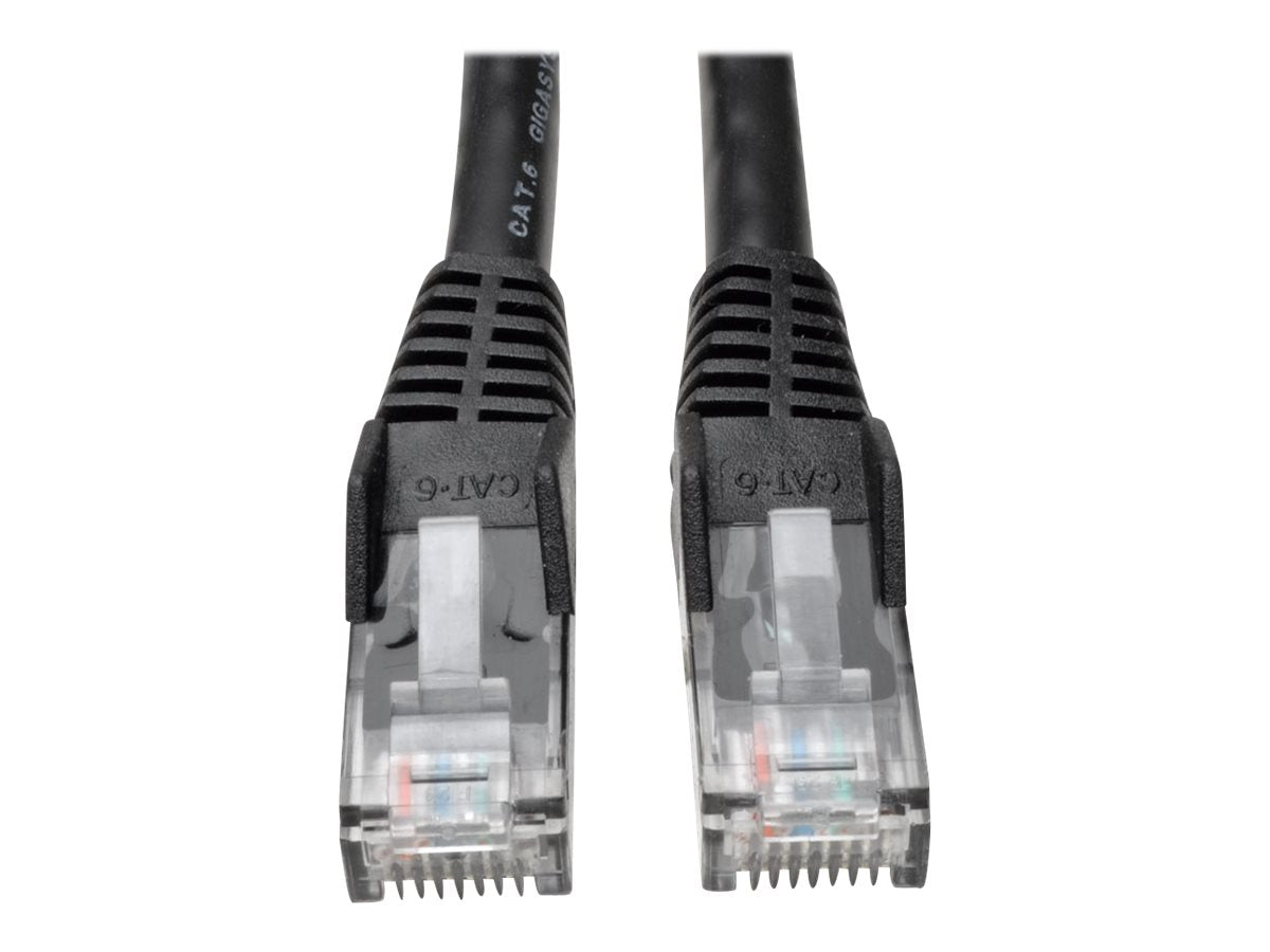 EATON TRIPPLITE Cat6 Gigabit Snagless Molded UTP Ethernet Cable RJ45 M/M Black 3ft. 0.91m