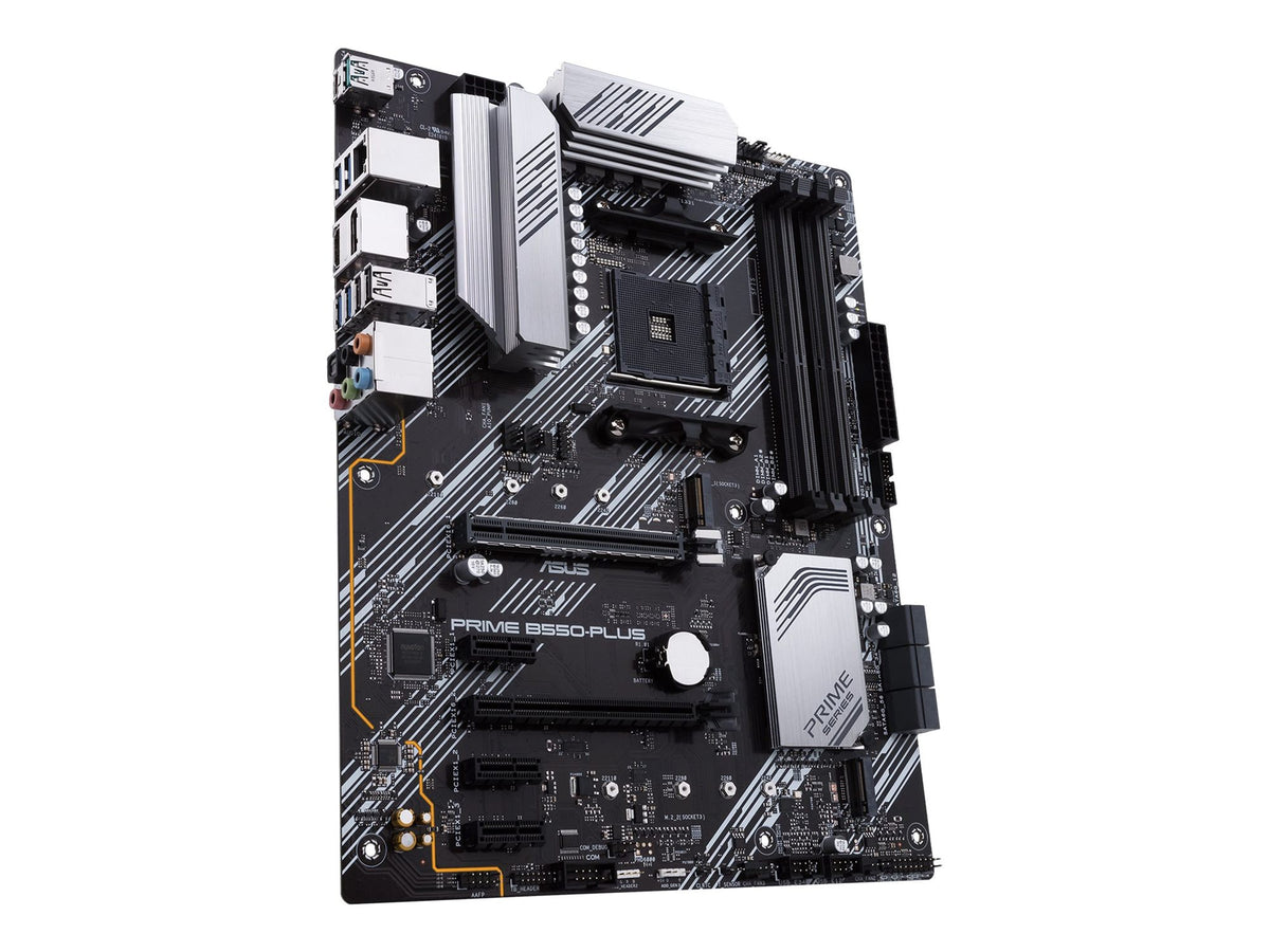 ASUS PRIME B550-PLUS AMD AM4 Socket ATX DDR4 3rd Gen AMD Ryzen Dual M.2 PCIe 4.0 1 Gb Ethernet USB 3.2 Gen 2 Type-A and Type-C